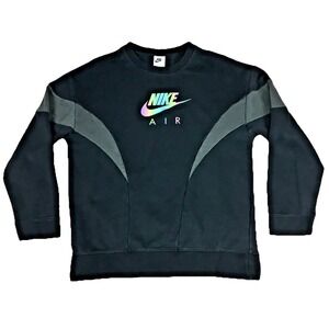 Nike Air Sweatshirt Pullover XL 40" Youth Black Color Shifting Retro (Adult S)
